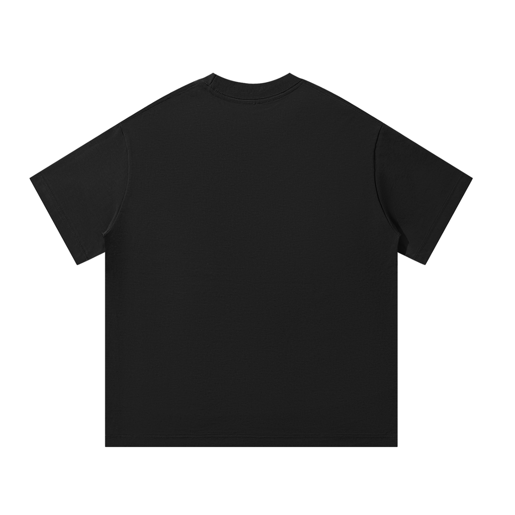 SPENCE BLACK TEE WHITE PRINT