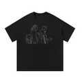 SPENCE BLACK TEE WHITE PRINT